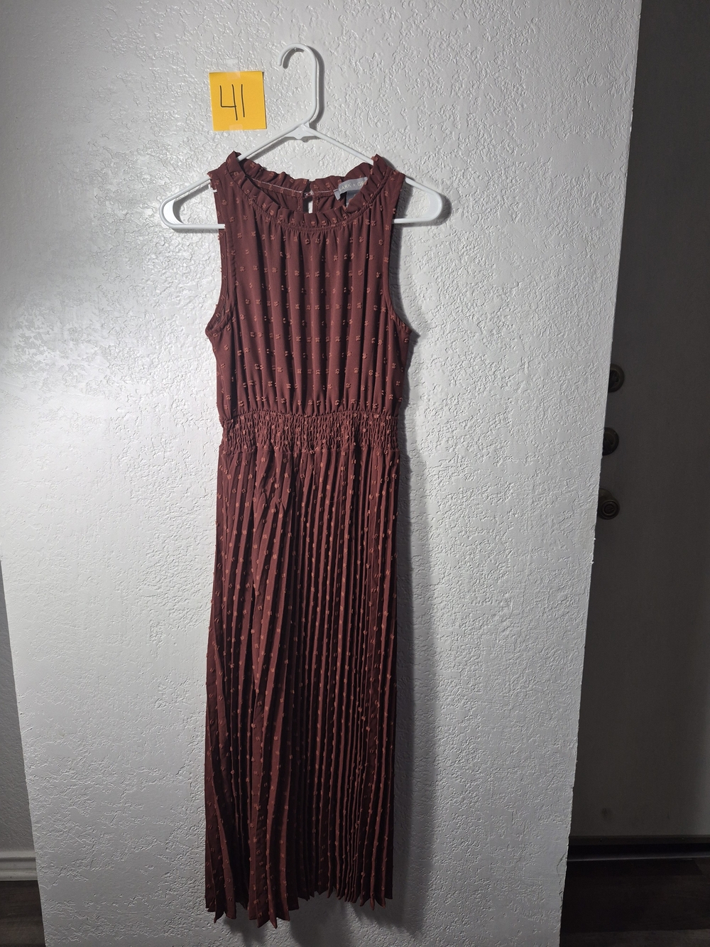 Lark + Grey Womens Sleeveless Rust Maxi Dress - S